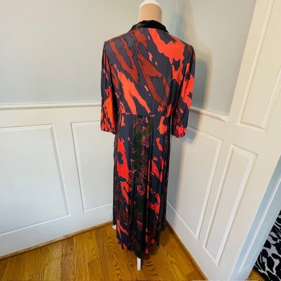 Soft Surroundings Epiphany Gothic Art Nouveau Velvet Maxi Dress 8 Petite - Picture 7 of 10